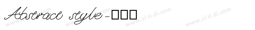 Abstract style字体转换